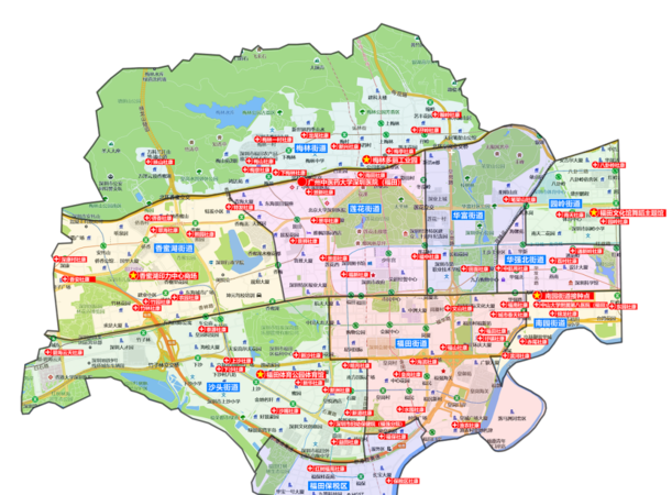 深圳福田区银行地图全图及深圳福田区银行网点 深圳福田区银行地图全图及深圳福田区银行网点