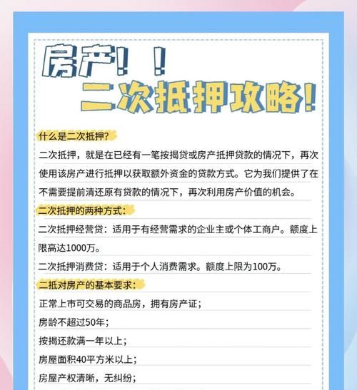 房产办理二次抵押全流程解析,助你轻松实现资金周转 房产办理二次抵押全流程解析,助你轻松实现资金周转
