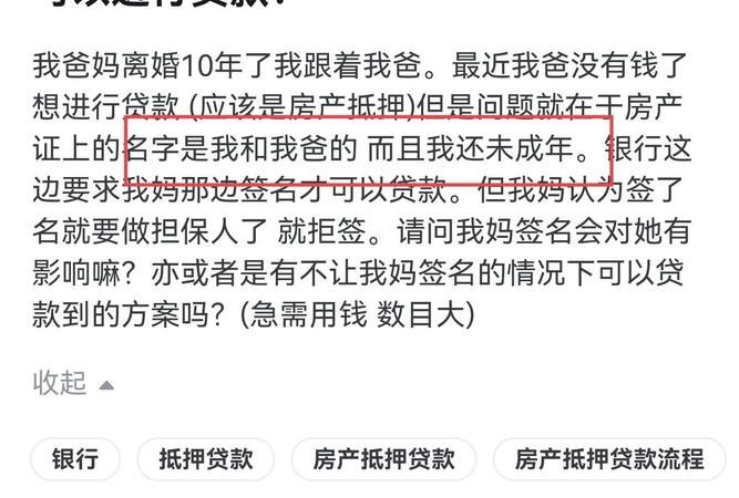 未成年人可以办理房产抵押吗