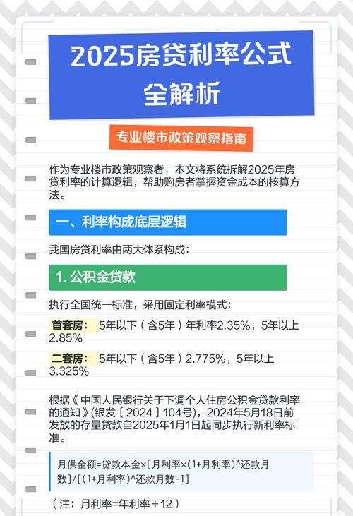 惠州房贷款利率计算公式全解析