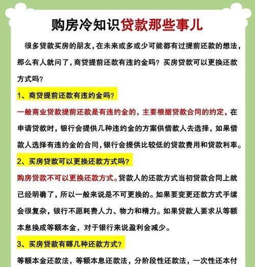房产抵押贷款提前还款违约金，你需要知道的一切