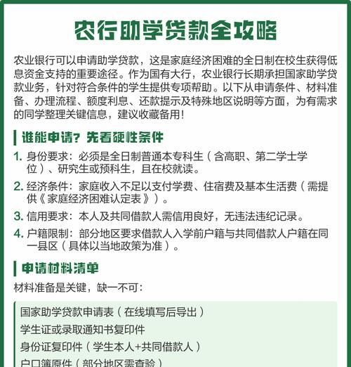 惠州农业银行助学贷款利率全解析