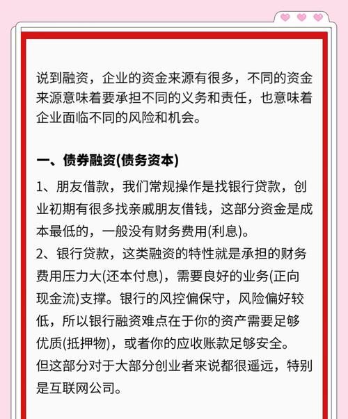 企业融资的方式主要有融资贷款