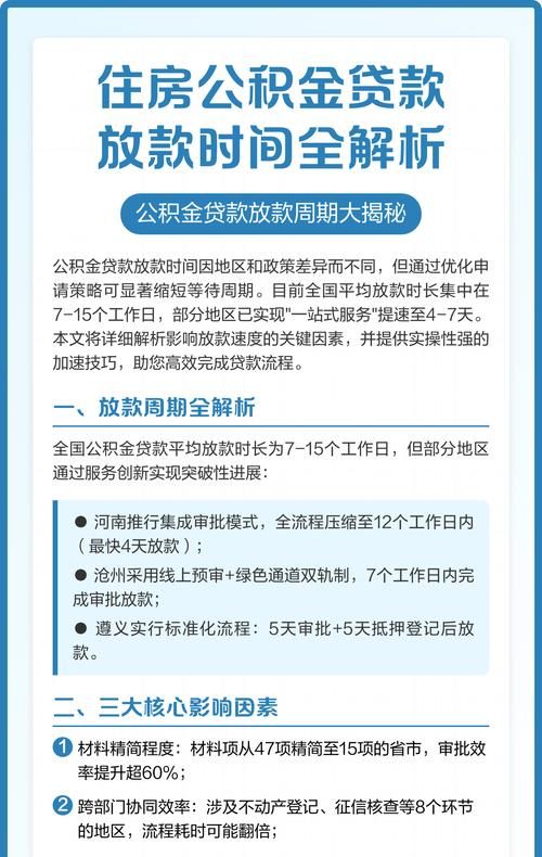 惠州市公积金贷款办理时长全解析